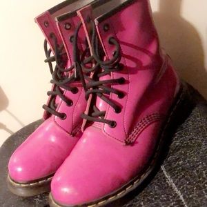 Dr. Marten’s hot pink boots